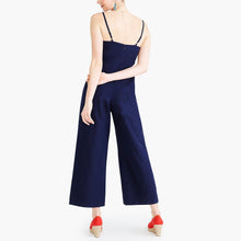 J CREW-TIE-FRONT JUMPSUIT IN LINEN-COTTON