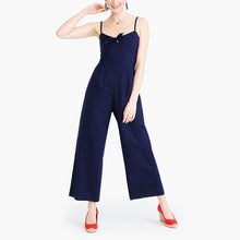 J CREW-TIE-FRONT JUMPSUIT IN LINEN-COTTON