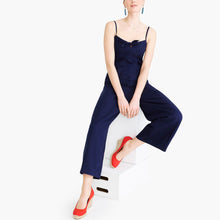 J CREW-TIE-FRONT JUMPSUIT IN LINEN-COTTON