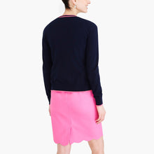 J CREW-TIPED CARYN CARDIGAN SWEATER