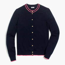 J CREW-TIPED CARYN CARDIGAN SWEATER