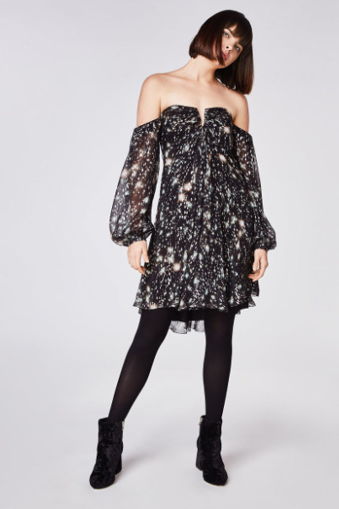 Nicole Miller - Midnight Sky Off The Shoulder Dress Vicky and Lucas Nicole Miller - Midnight Sky Off The Shoulder Dress Vicky and Lucas