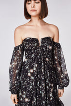 Nicole Miller - Midnight Sky Off The Shoulder Dress