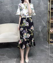 SCANDINAVIA-Floral Ruffle Office Dress