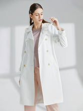 TWO PEARS-Double Breasted White Trench Coat