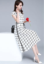 TWO PEARS-Cap Sleeve Plaid Fit & Flare Dress