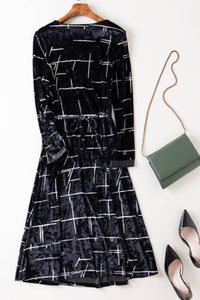 Velvet Fit and Flare Dress