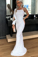 Single Slit Sequin Maxi Gown