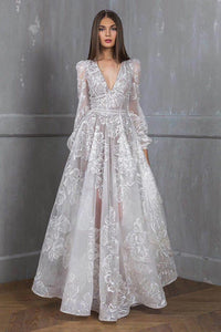 Sleeveless Bottom Dress and Embroidered Sheer Prom Dress Two piece Set