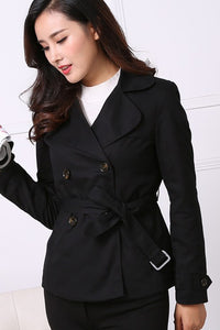 Double Breasted Waist Belted Coat