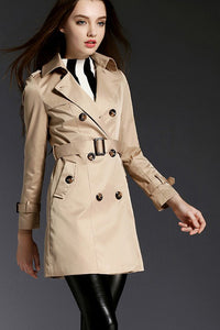 Double breasted Waist Belted Overcoat