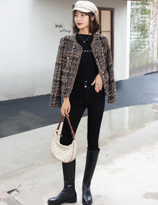 Button Down Tweed Coat