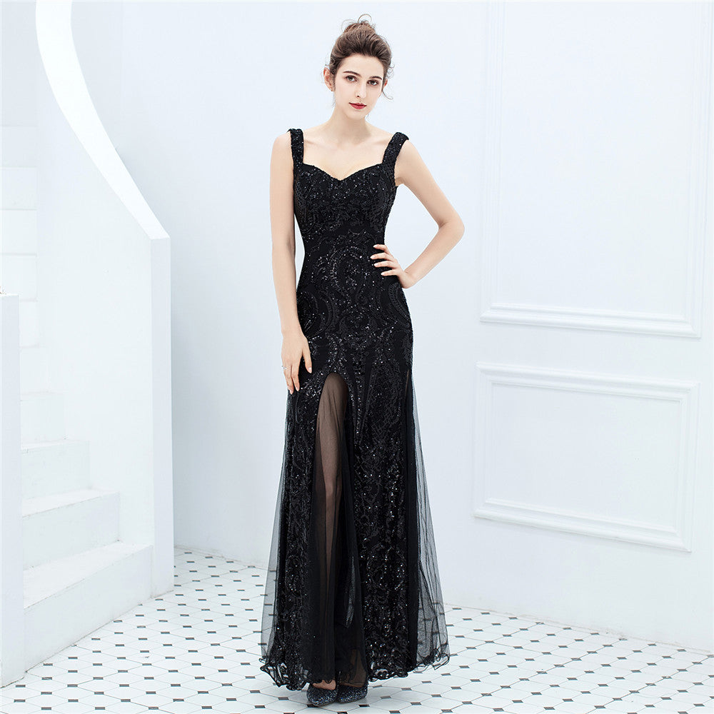 Fiona Back Low-cut Sequin Mermaid Formal Dress