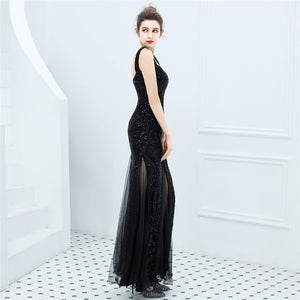 Fiona Back Low-cut Sequin Mermaid Formal Dress