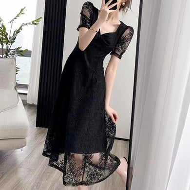 Copy of Sweetheart Neck Lace Dress - M in Clearance