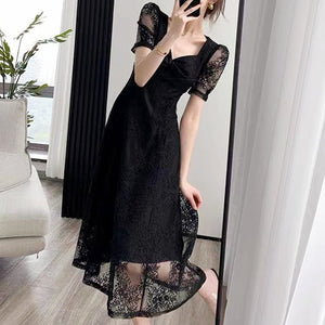 Copy of Sweetheart Neck Lace Dress - M in Clearance
