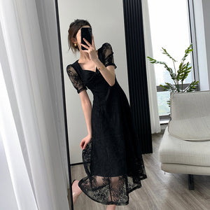 Copy of Sweetheart Neck Lace Dress - M in Clearance