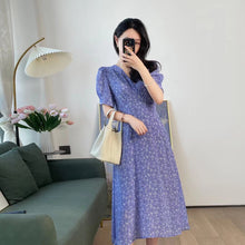 Short Sleeve V-neck Silk Dress