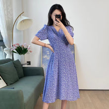 Short Sleeve V-neck Silk Dress