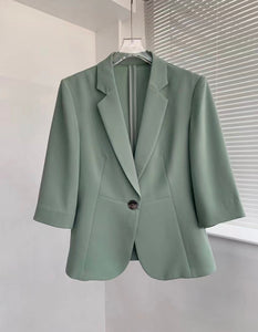 Half Sleeve One Buckle Suit Coat
