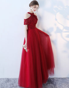 Moira Cap Sleeve Lace Contrast Tulle Dress