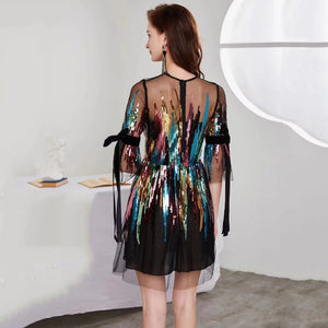 Una Sequin A-line Dress