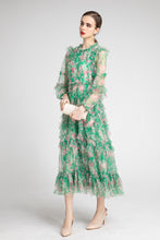 Sharon Floral Ruffle Midi Dress