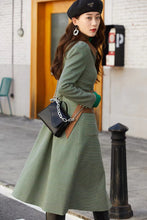 Waist Belted Button Down Long Coat