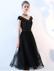 Ladies Mid-length Lace Evening dress