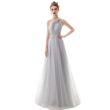High Quality One Shoulder Sleeveless Sexy Backless Long Prom Evening Dress
