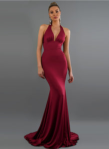 Elegant  fishtail  evening dress