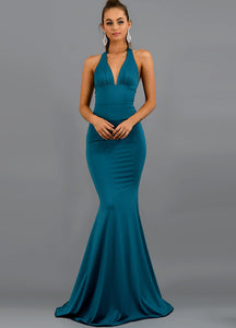 Elegant  fishtail  evening dress