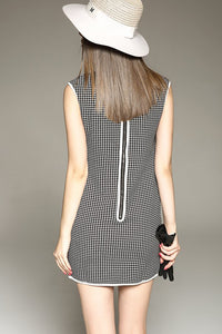 Sleeveless Back Zipper Sheath Dress