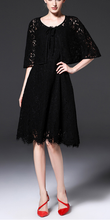 2pc cape lace Dress