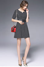 1/2 Sleeve Shirt A-line Dress