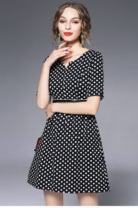 1/2 Sleeve Shirt A-line Dress