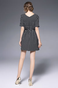 1/2 Sleeve Shirt A-line Dress
