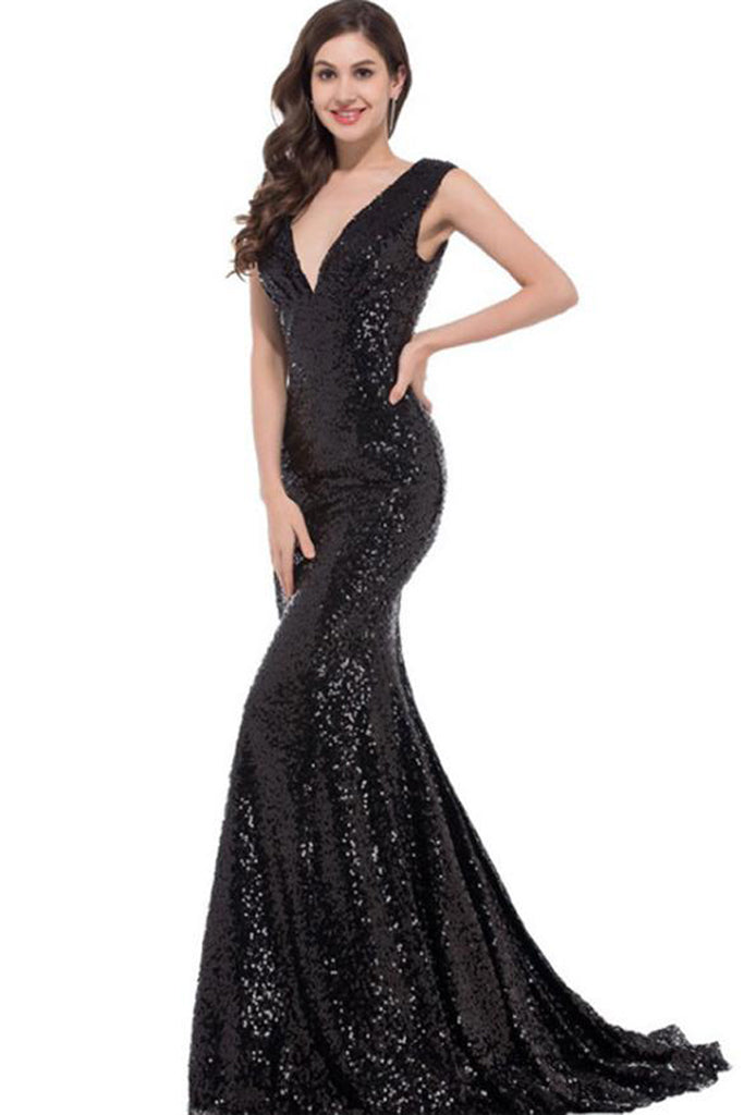 Black sequin sale fishtail dress