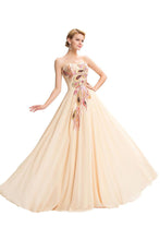 Tulle-Overlay Strapless Gown