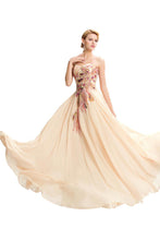 Tulle-Overlay Strapless Gown