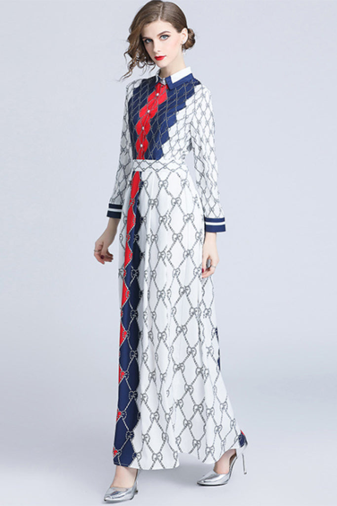 LONG SLEEVE SHIRT COLLAR MAXI DRESS – Vicky and Lucas