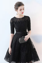 HALF SLEEVE LACE A-LINE DRESS