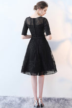 HALF SLEEVE LACE A-LINE DRESS