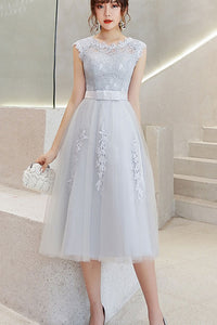 SLEEVELESS EMBROIDERED TULLE DRESS
