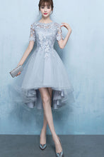 Hollow Out Patchwork High Low Tulle Formal Dress
