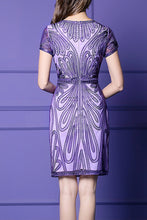 Embroidered Slim Midi Dress