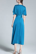 Dora Waist Belted Surplice High-low Silk Dress