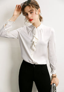 Deirdre Ruffle Accent Button Down Shirt