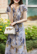 Sophia Batwing Sleeve Button Down Draped Silk Dress