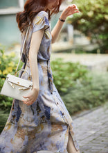 Sophia Batwing Sleeve Button Down Draped Silk Dress
